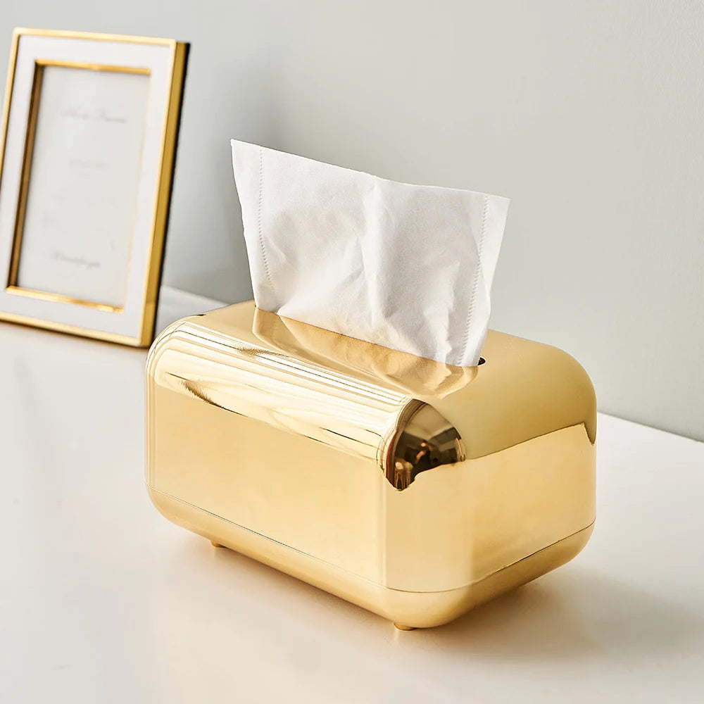 Modern Metal Tissue Dispenser With Glossy Finish