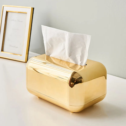 Modern Metal Tissue Dispenser With Glossy Finish