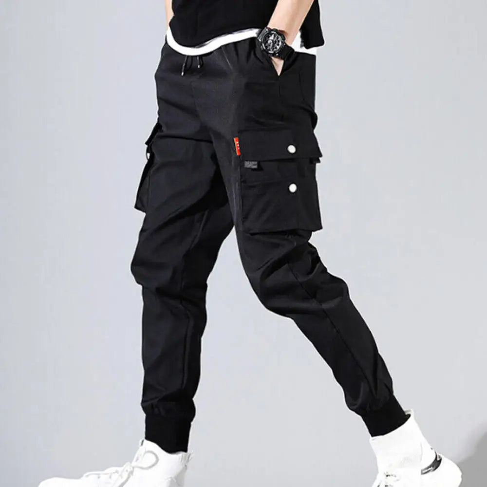 Oscar Tapered Cargo Joggers | Cargo Pockets Drawstring Waist Joggers