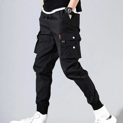 Oscar Tapered Cargo Joggers | Cargo Pockets Drawstring Waist Joggers