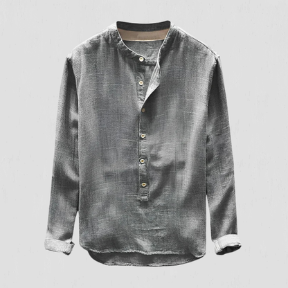 Relaxed Fit Long Sleeve Henley Shirt for Men – Casual Comfortable Style