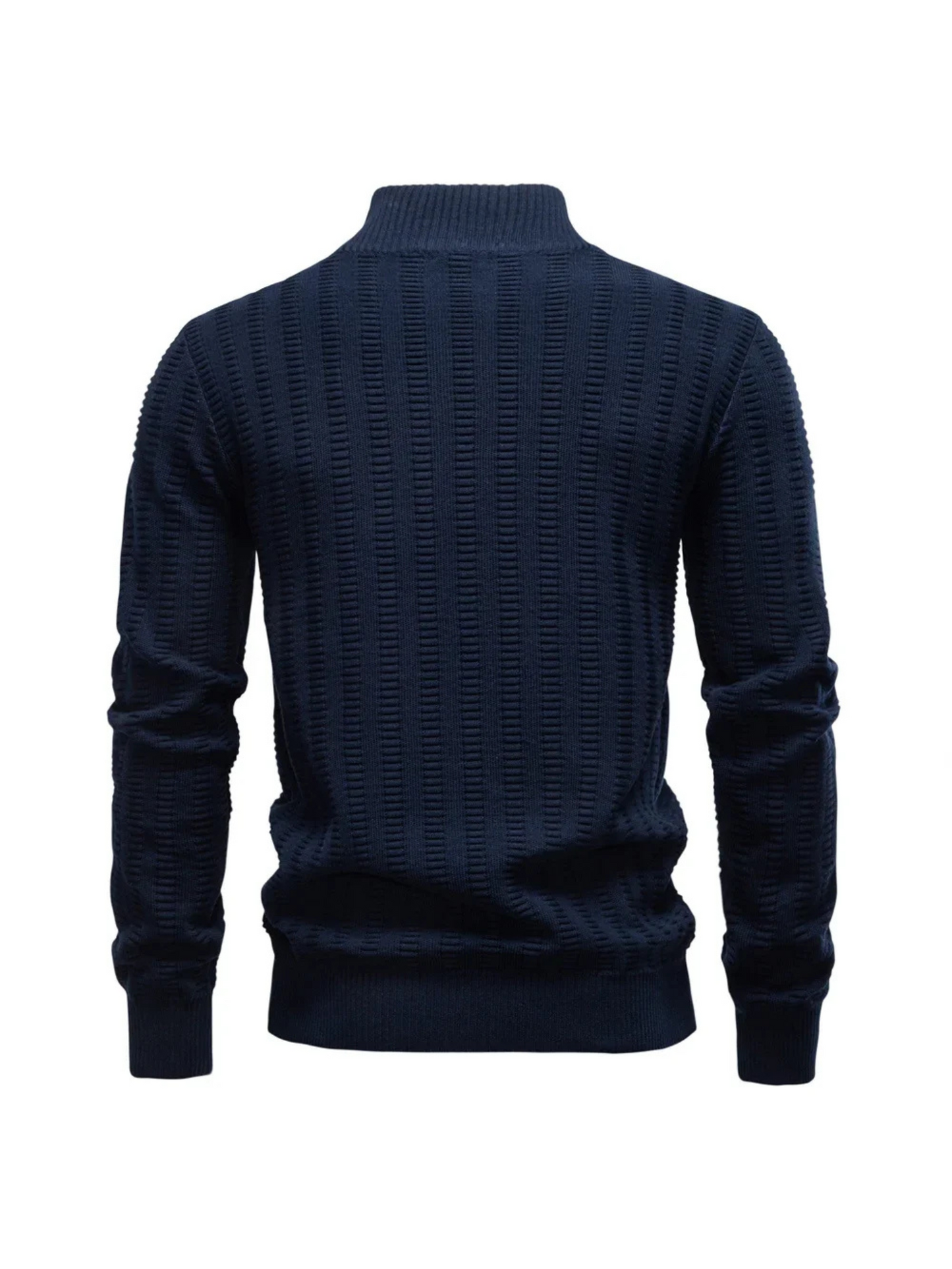 Oscar Regular Fit Quarter-Zip Pullover | Textured Ribbed Cuffs Pullover