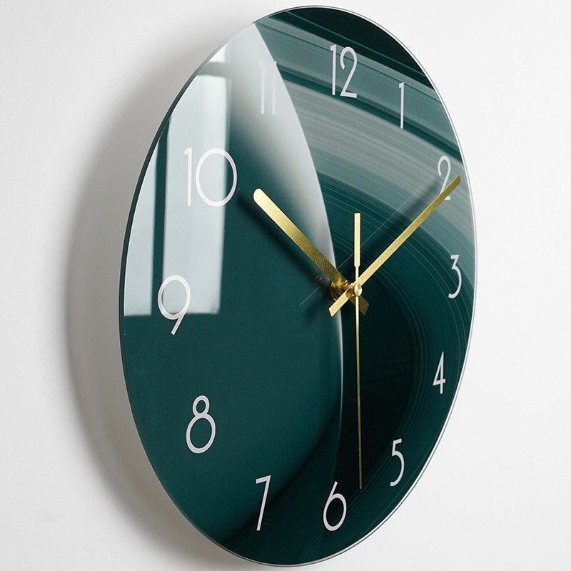 Modern Glass Space Image Wall Clock