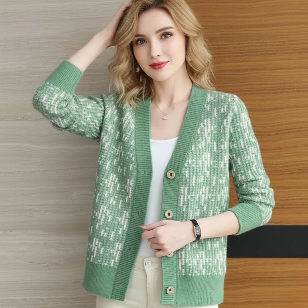 Isabella Regular Fit Cardigan | V-Neck Button Front Cardigan