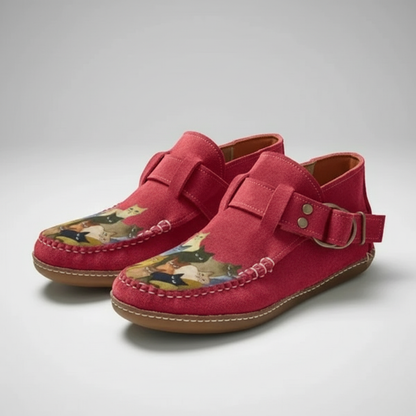 Freya Standard Fit Slip-On Shoes | Buckle Detail Lined Slip-On Shoes