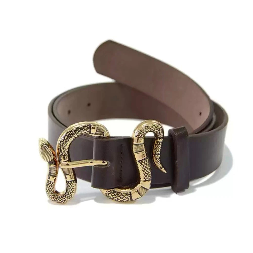 Freya Waist-Cinching Waist Belt | Snake Buckle Waist Belt