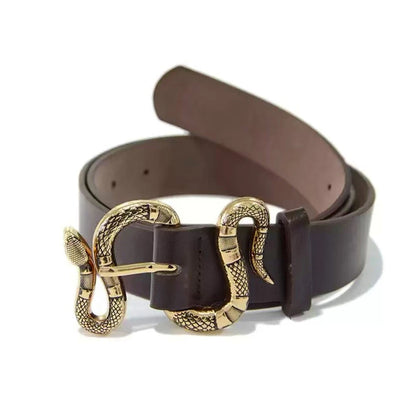 Freya Waist-Cinching Waist Belt | Snake Buckle Waist Belt