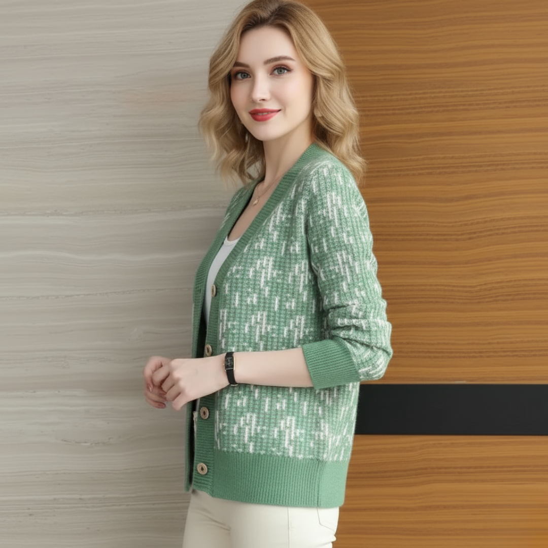 Isabella Regular Fit Cardigan | V-Neck Button Front Cardigan