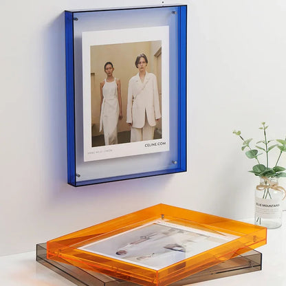 Minimalist Acrylic Photo Frame with Wall-Mountable Design