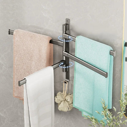 Modern Swivel Towel Rack with Wall-Mounted Design