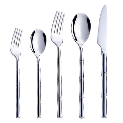Modern Stainless Steel Cutlery Set with Polished Finish