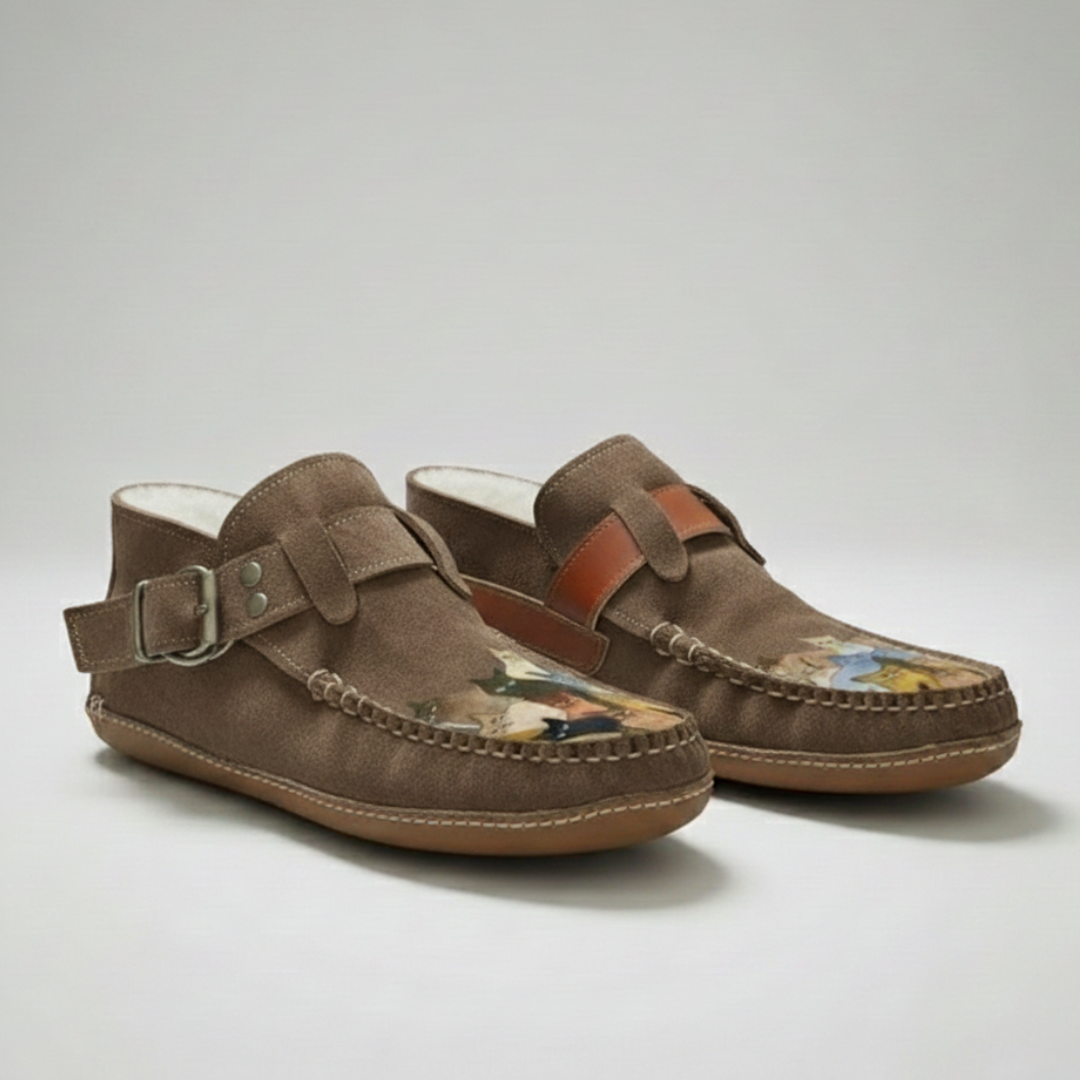 Freya Standard Fit Slip-On Shoes | Buckle Detail Lined Slip-On Shoes