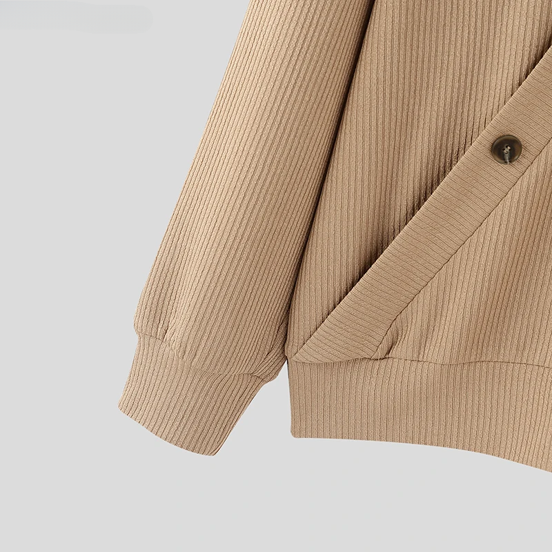 Theo Relaxed Fit Cardigan | V-Neck Ribbed Knit Cardigan