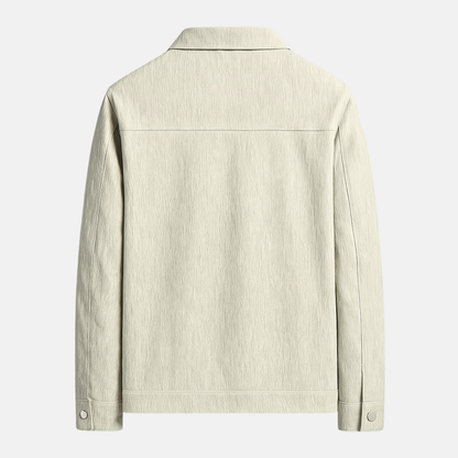 Joshua Regular Fit Button-Up Jacket | Collared Long Sleeve Hip-Length Button-Up Jacket
