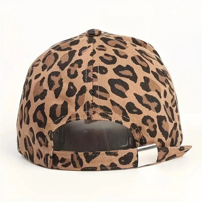Amelia Structured Baseball Cap | Leopard Print Curved Brim Baseball Cap