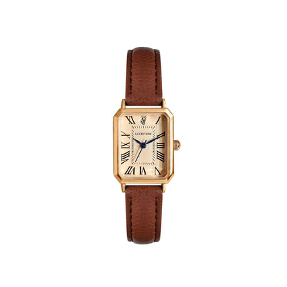 Isabella Rectangle Wristwatch | Roman Numerals Solid Wristwatch