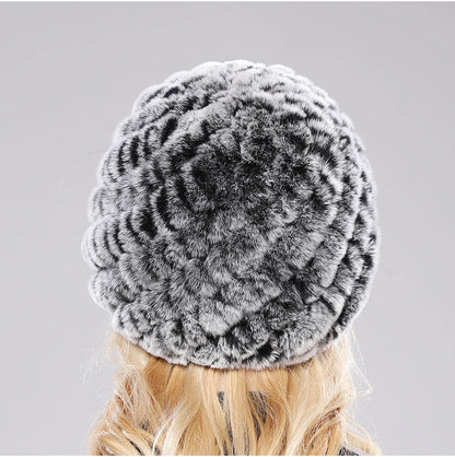 Sienna Plush Fitted Beanie | Striped Banded Beanie