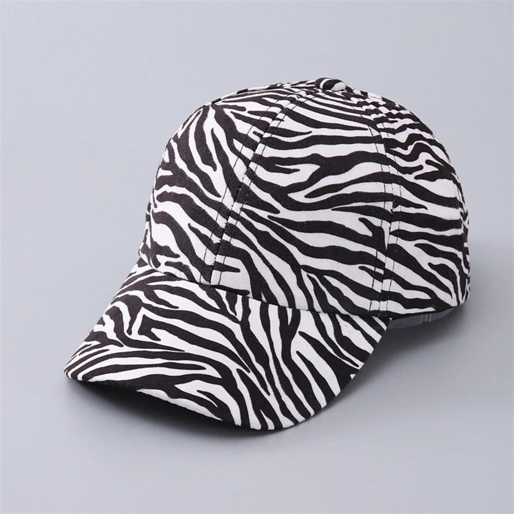 Amelia Structured Baseball Cap | Leopard Print Curved Brim Baseball Cap