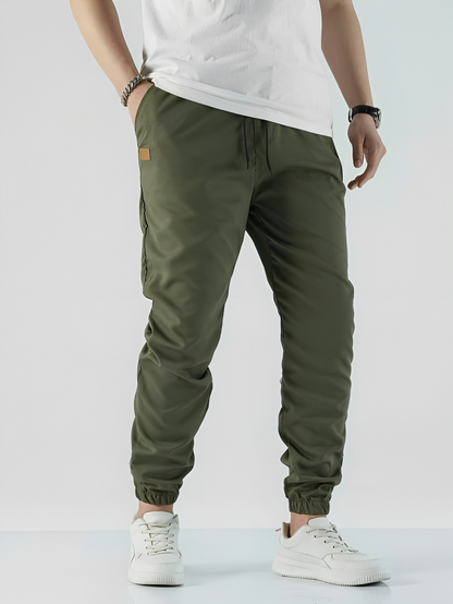 Freddie Relaxed Tapered Joggers | Drawstring Waist Side Pockets Joggers