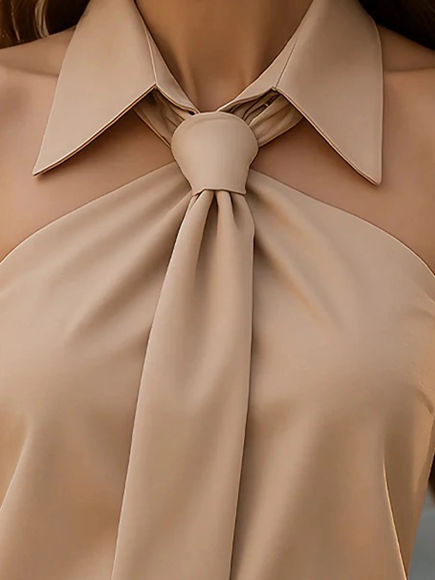 Draped Zip Closure Collared Sleeveless Tank Top for Women – Stylish & Comfortable Design