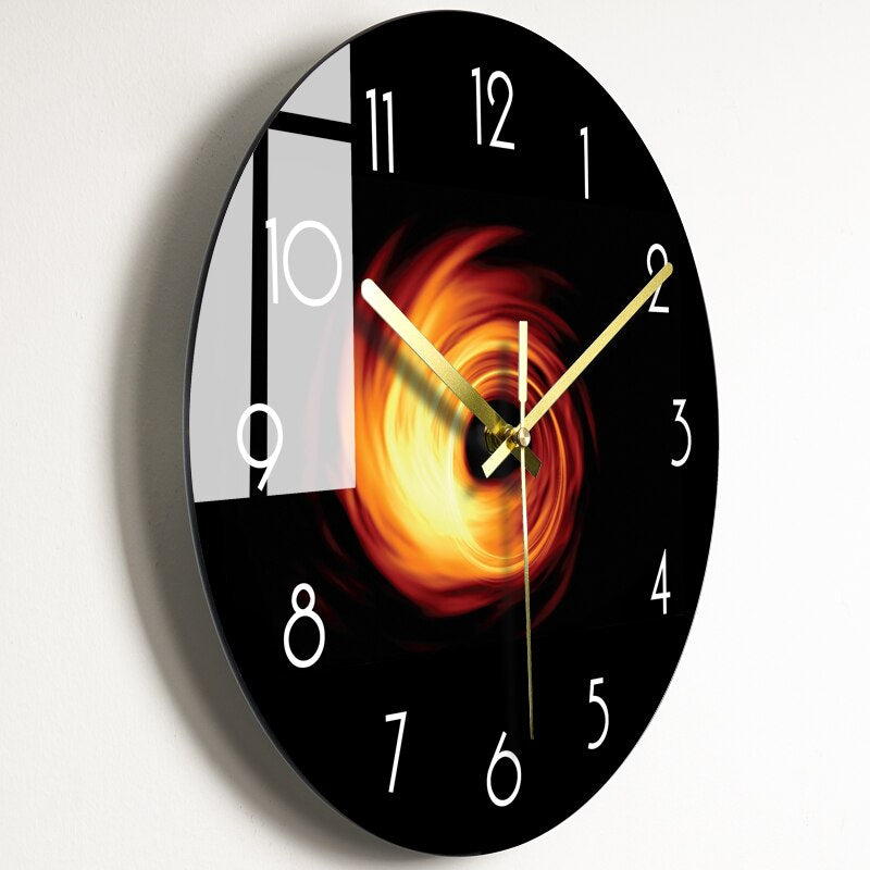 Modern Glass Space Image Wall Clock