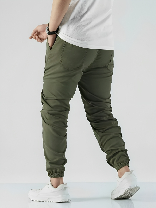 Freddie Relaxed Tapered Joggers | Drawstring Waist Side Pockets Joggers