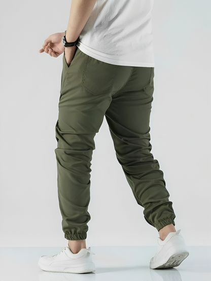 Freddie Relaxed Tapered Joggers | Drawstring Waist Side Pockets Joggers