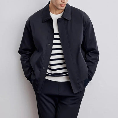 Freddie Regular Fit Harrington Jacket | Collared Long Sleeve Hip-Length Harrington Jacket