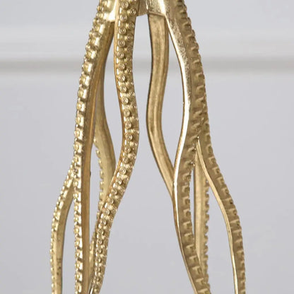 Modern Metallic Octopus Sculpture Set