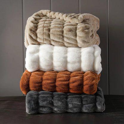 Minimalist Plush Textured Throw Blanket