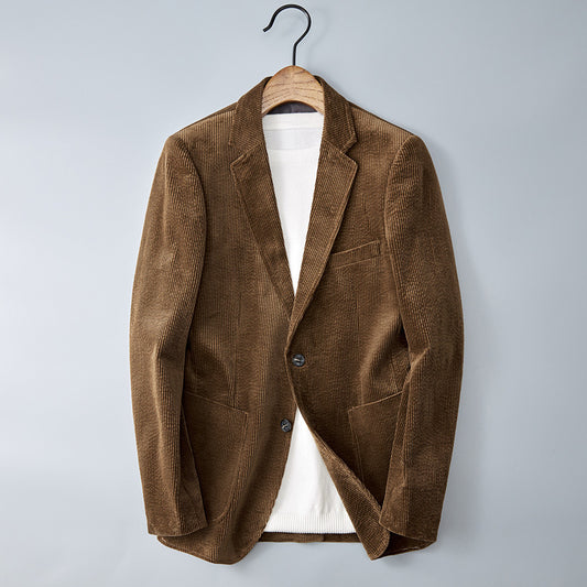 Men's Linen Corduroy Stripe Blazer
