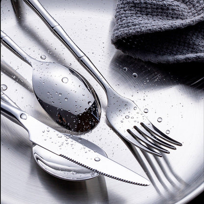 Modern Stainless Steel Cutlery Set with Polished Finish