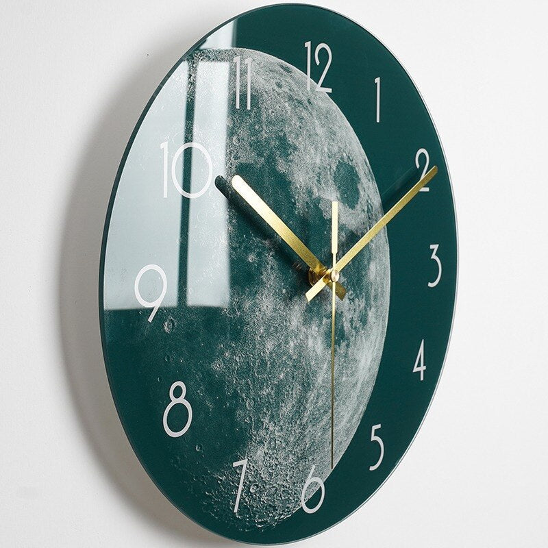 Modern Glass Space Image Wall Clock