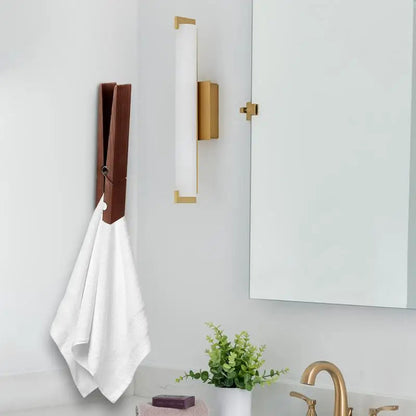 Minimalist Wooden Towel Clamp with Metal Spring
