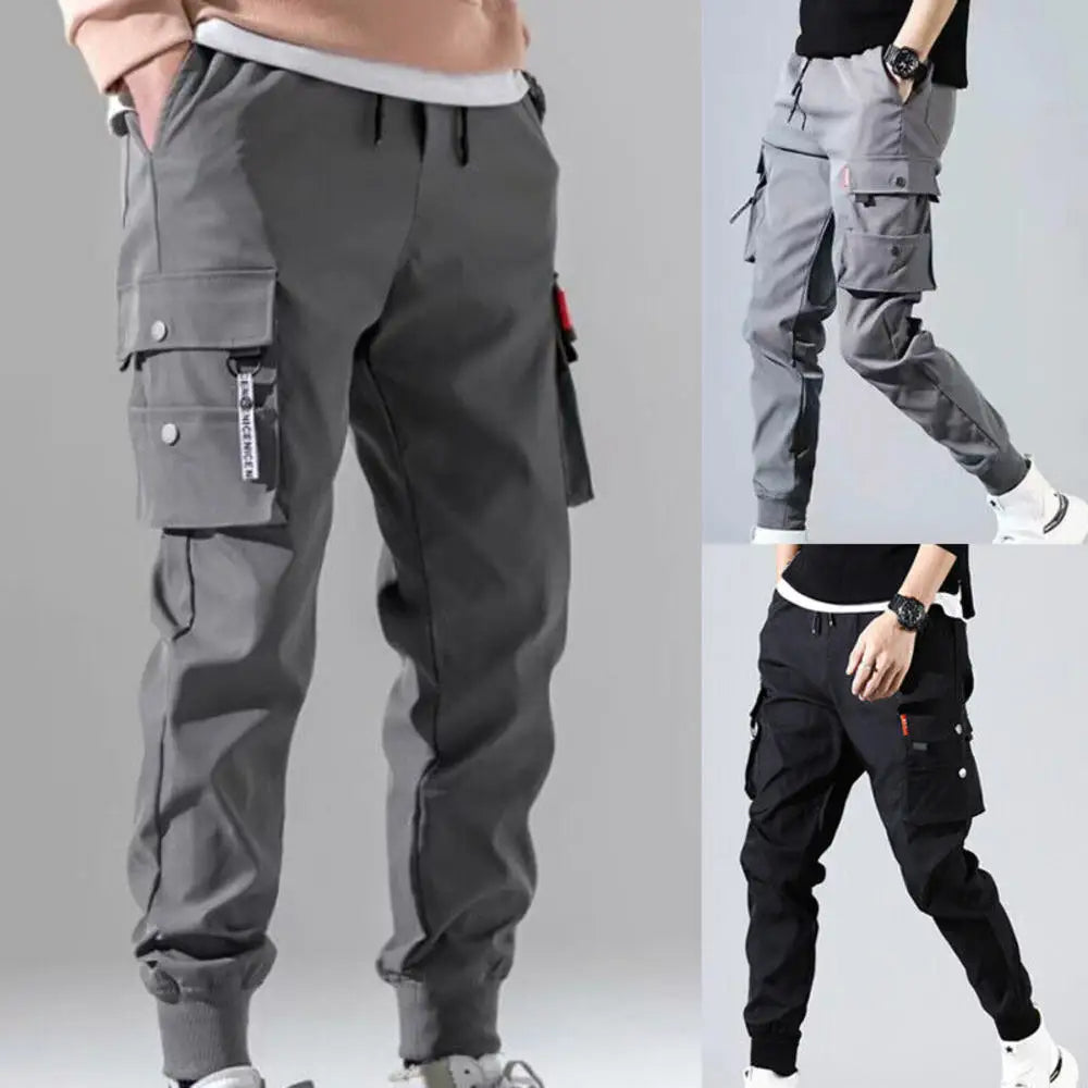 Oscar Tapered Cargo Joggers | Cargo Pockets Drawstring Waist Joggers