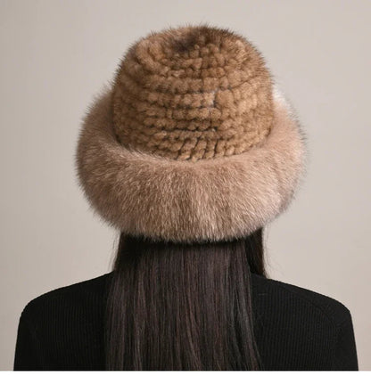 Lily Relaxed Fit Fur Hat | Solid Paneled Crown Head Coverage Hat