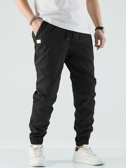 Freddie Relaxed Tapered Joggers | Drawstring Waist Side Pockets Joggers
