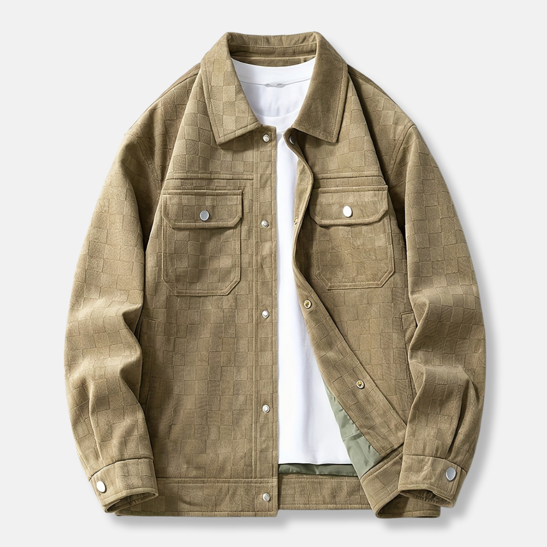 Rocco Relaxed Fit Shirt Jacket | Collared Check Casual Shirt Jacket