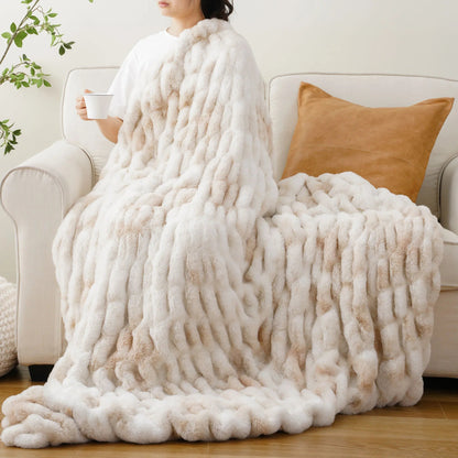 Minimalist Plush Textured Throw Blanket