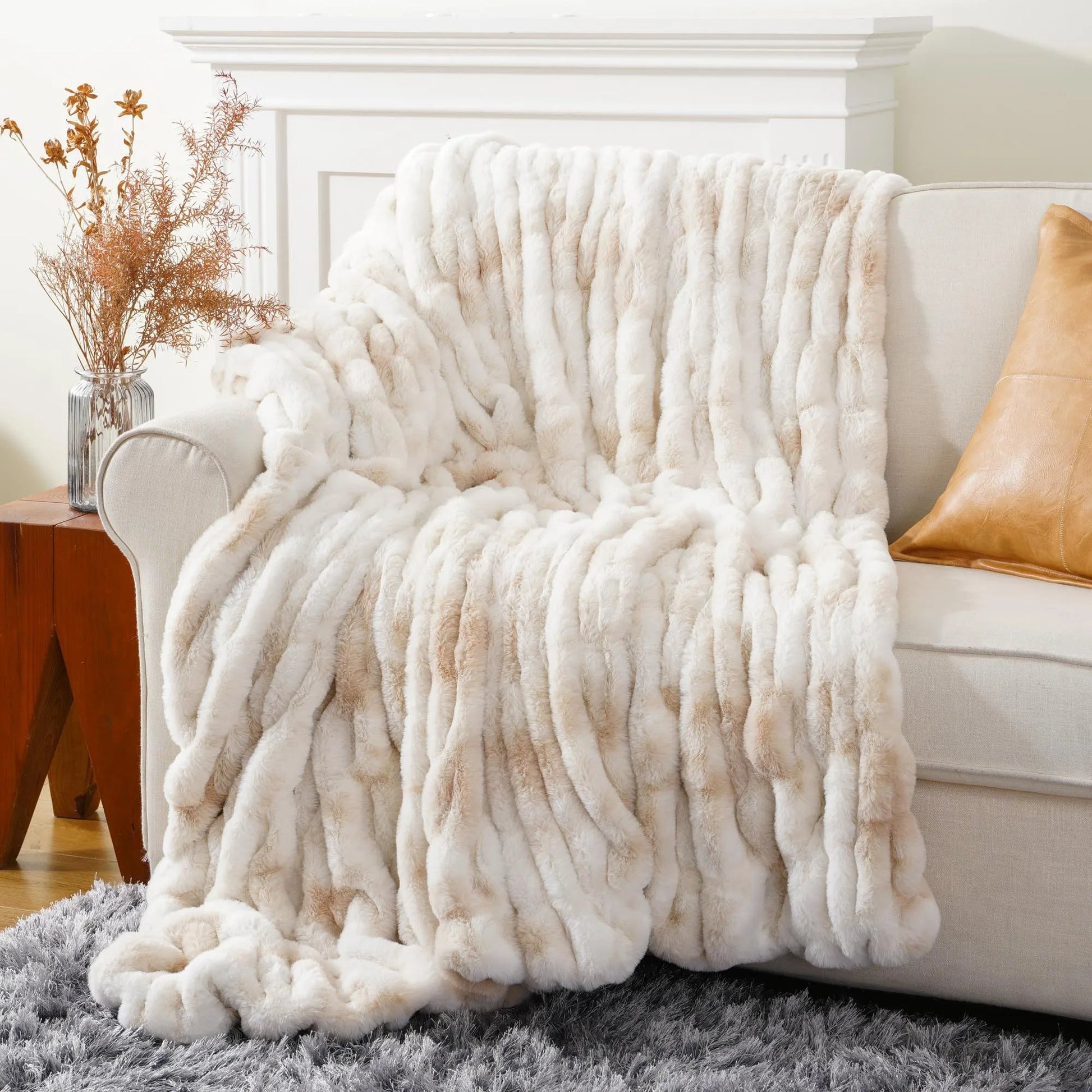 Minimalist Plush Textured Throw Blanket