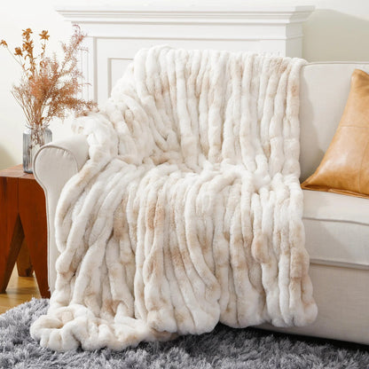 Minimalist Plush Textured Throw Blanket