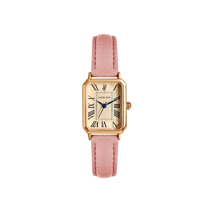 Isabella Rectangle Wristwatch | Roman Numerals Solid Wristwatch