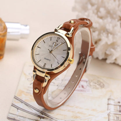 Isla Swirl Pattern Wristwatch | Gold-Tone Accents Round Dial Wristwatch