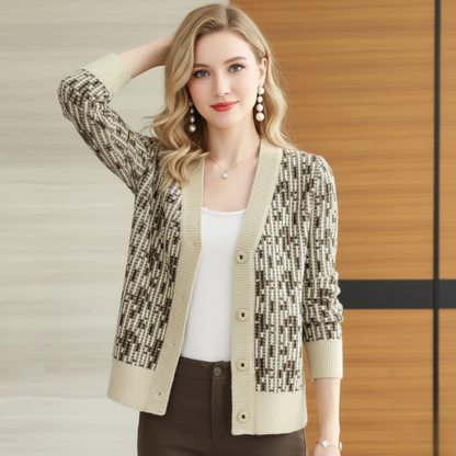 Isabella Regular Fit Cardigan | V-Neck Button Front Cardigan