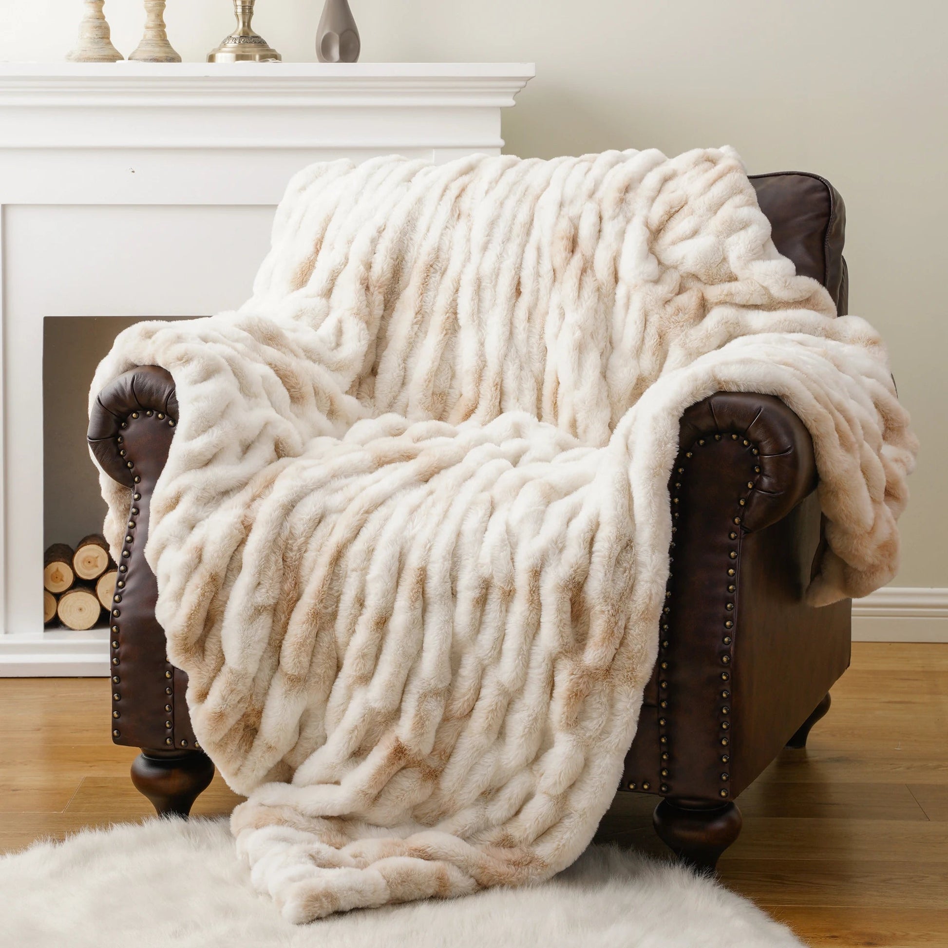 Minimalist Plush Textured Throw Blanket