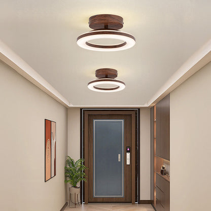 Minimalist Wood Trim LED Ceiling Light