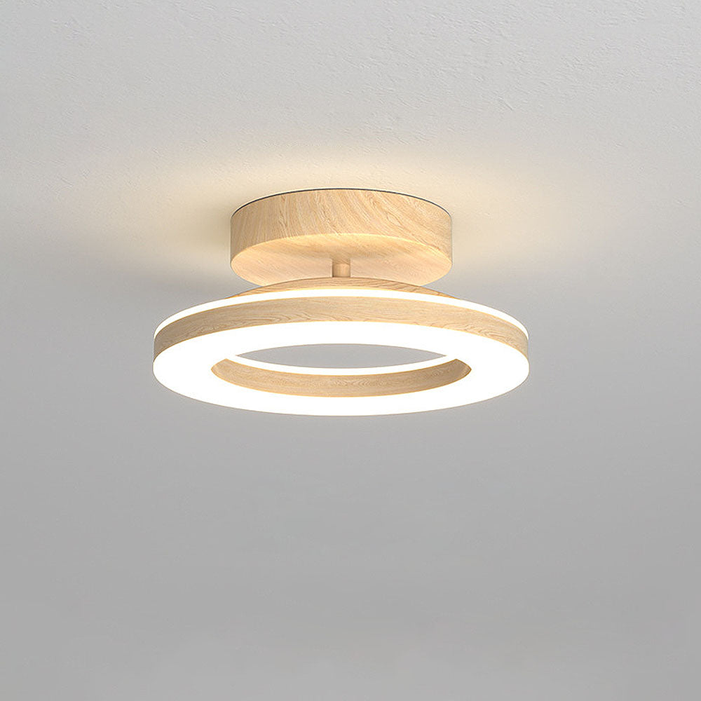 Minimalist Wood Trim LED Ceiling Light