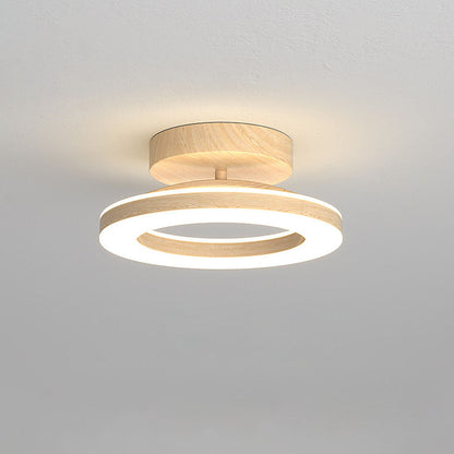 Minimalist Wood Trim LED Ceiling Light