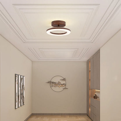 Minimalist Wood Trim LED Ceiling Light