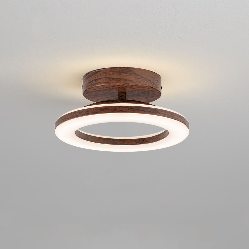 Minimalist Wood Trim LED Ceiling Light